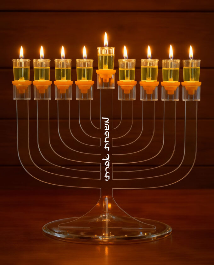 חנוכיה אקרילית קלאסית